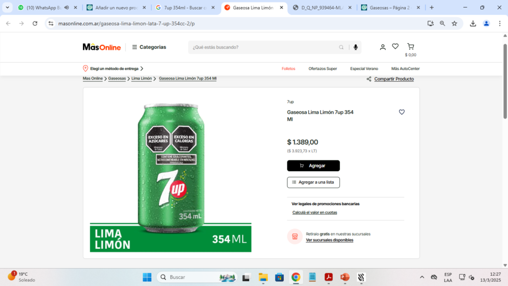 Seven Up 354ml x6u