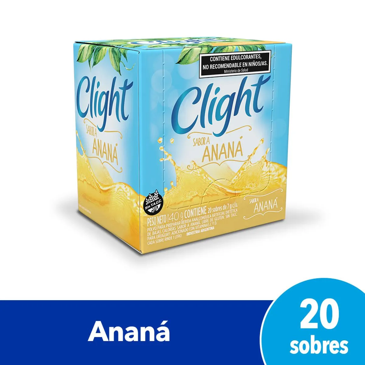 Jugo Clight En Polvo Ananá x20 Sobres