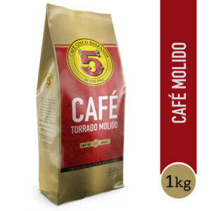 5 Hispanos Cafe Torrado Molido 1kg