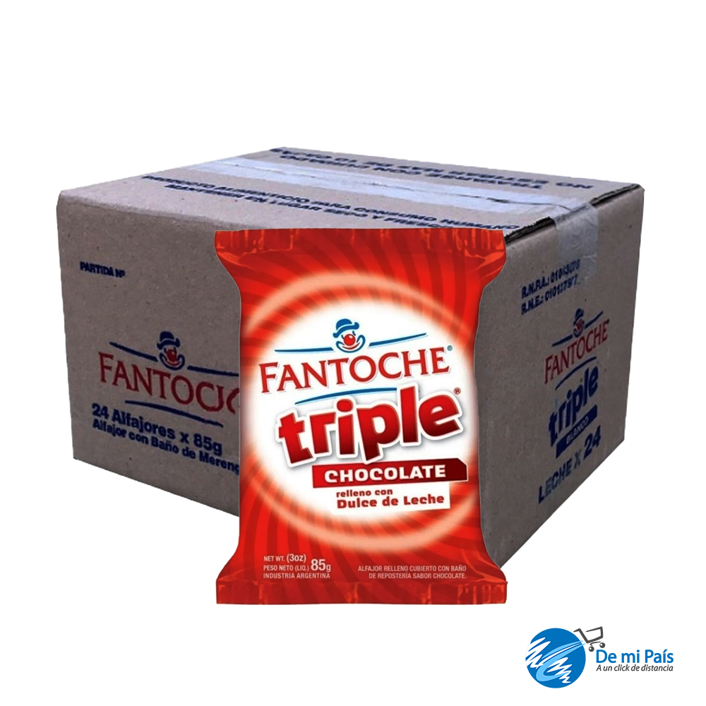 Alfajor Triple Fantoche Negro x 24u