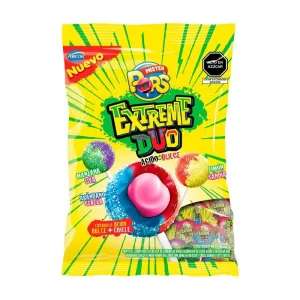 Mr Pop Evolution Extreme Duo Chupetín Acido - Dulce x 24u
