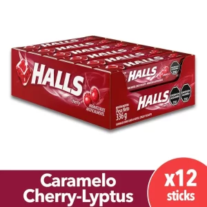 Halls Cherry Lyptus x 12u
