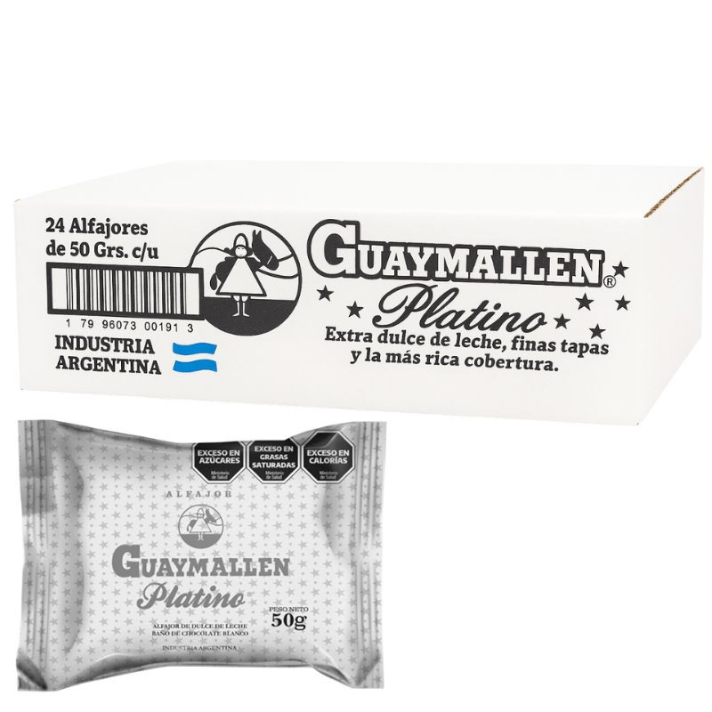 Alfajor Guaymallen Platino x 24u