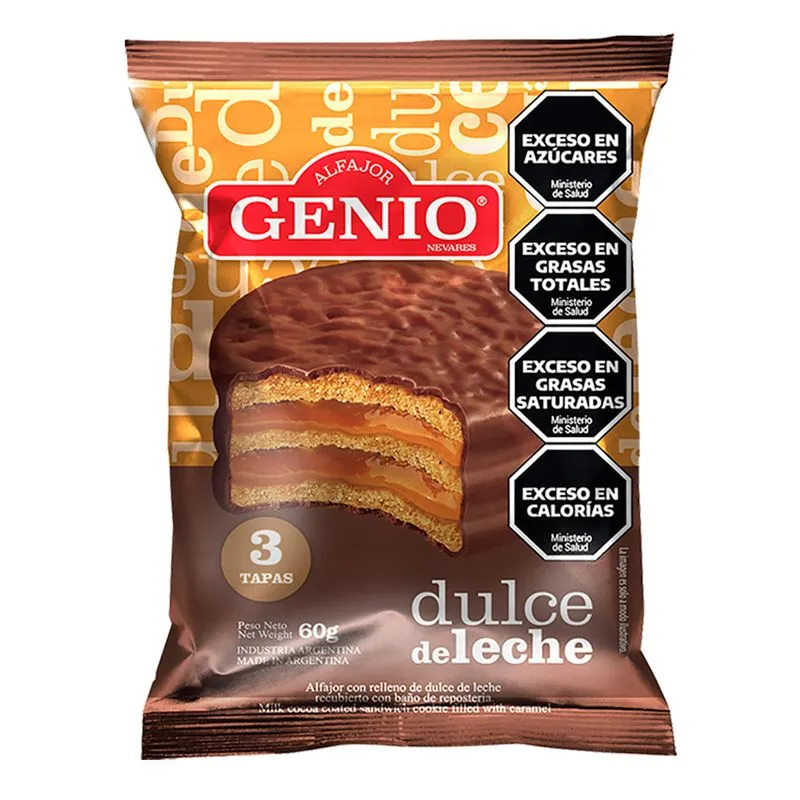 Alfajor Genio Triple Negro x 24u