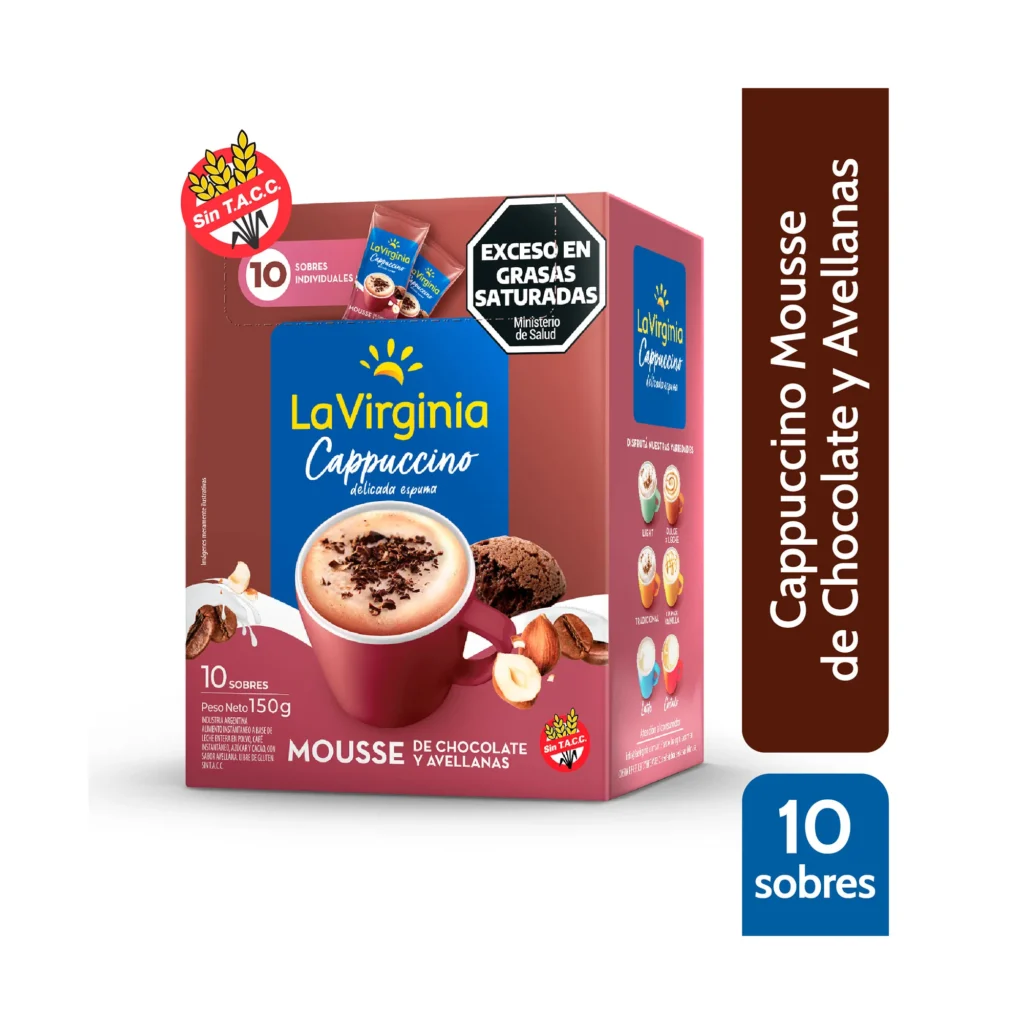 La Virginia Capuchino Mousse De Choco y Avellana x 10u