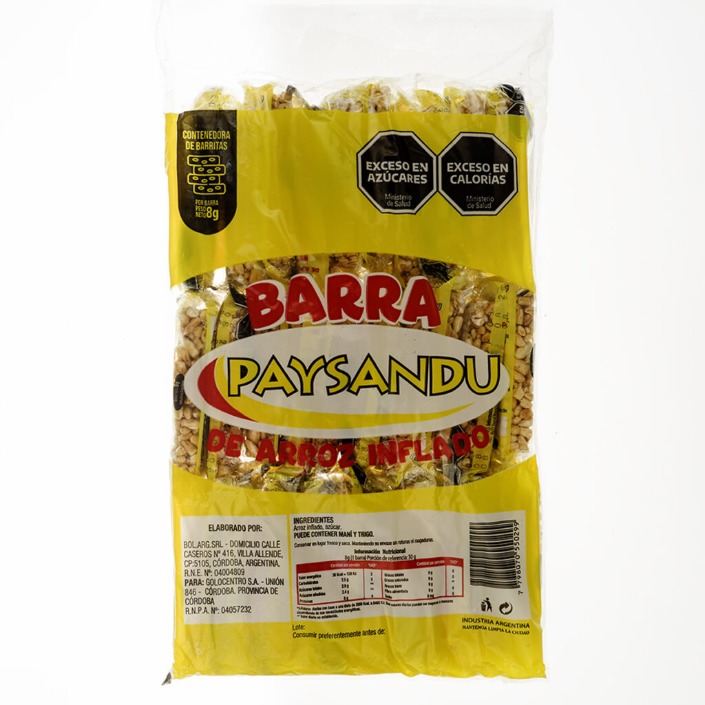 Paysandu Turron De Arroz x 30u