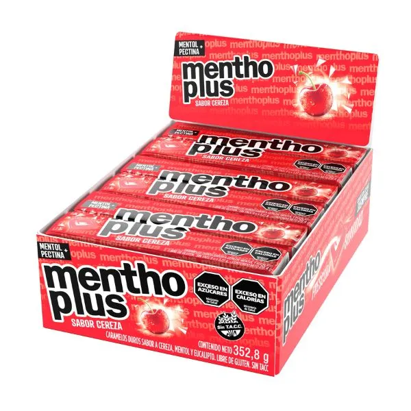 Caramelos Menthoplus Cereza x 12u