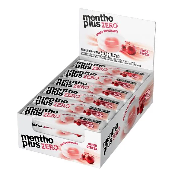 Caramelos Menthoplus Cereza Zero x 12u