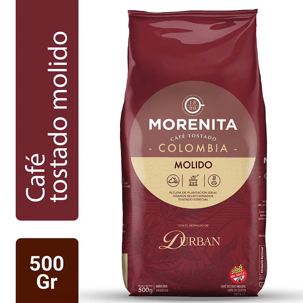 Café La Morenita Colombia Grano Tostado 500g