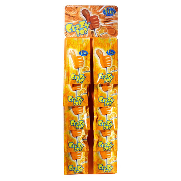 Chupetin Crazy Pop Naranja x 5u